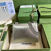 Bagsaaa Gucci Dionysus bag Silver lamé leather - 23x18x6cm - 6