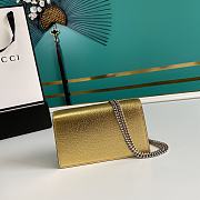 	 Bagsaaa Gucci Dionysus super mini bag gold lamé leather - 16.5x10x4cm - 3