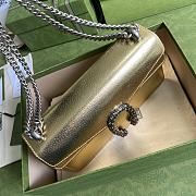 	 Bagsaaa Gucci Dionysus small bag gold lamé leather - 25x14x7.5cm - 3