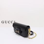 	 Bagsaaa Gucci Horsebit 1955 Shoulder bag in black - W24cm x H13cm x D5.5cm - 6