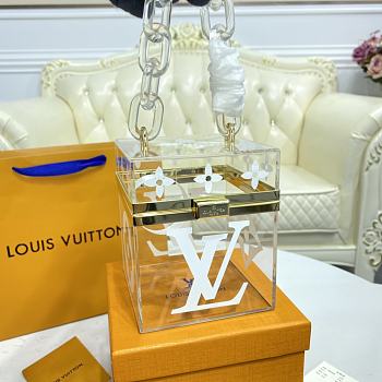 Bagsaaa Louis Vuitton Cube Scott Box in White - 12.5x12.5x12.5cm
