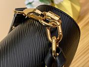 Bagsaaa Louis Vuitton Twist MM Bag Black Epi grained - 23 x 17 x 9.5 cm - 4