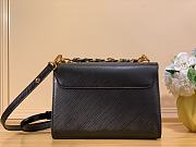 Bagsaaa Louis Vuitton Twist MM Bag Black Epi grained - 23 x 17 x 9.5 cm - 2