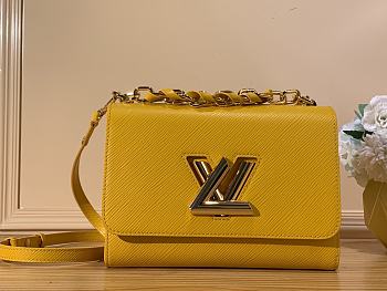 	 Bagsaaa Louis Vuitton Twist MM Bag Yellow Epi grained - 23 x 17 x 9.5 cm
