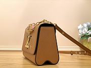 	 Bagsaaa Louis Vuitton Twist MM Bag Brown Epi grained with charm gold strap - 23 x 17 x 9.5 cm - 5