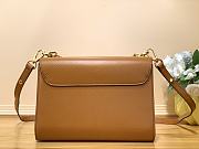 	 Bagsaaa Louis Vuitton Twist MM Bag Brown Epi grained with charm gold strap - 23 x 17 x 9.5 cm - 4