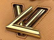 	 Bagsaaa Louis Vuitton Twist MM Bag Brown Epi grained with charm gold strap - 23 x 17 x 9.5 cm - 2
