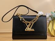 Bagsaaa Louis Vuitton Twist MM in black epi wwith flower charm strap - 23 x 17 x 9.5 cm - 1