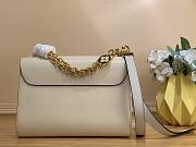 	 Bagsaaa Louis Vuitton Twist PM Bag White Epi grained with charm gold strap - 19 x 15 x 9cm - 4