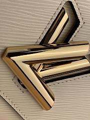 	 Bagsaaa Louis Vuitton Twist PM Bag White Epi grained with charm gold strap - 19 x 15 x 9cm - 2