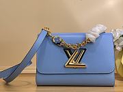 	 Bagsaaa Louis Vuitton Twist PM Bag Blue Epi grained with charm gold strap - 19 x 15 x 9cm - 1