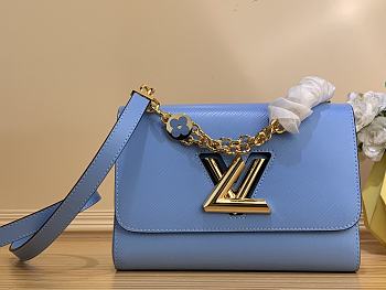 	 Bagsaaa Louis Vuitton Twist PM Bag Blue Epi grained with charm gold strap - 19 x 15 x 9cm