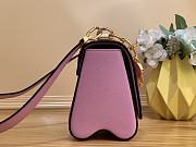 	 Bagsaaa Louis Vuitton Twist PM Bag Pink Epi grained with charm gold strap - 19 x 15 x 9cm - 4