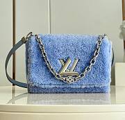 Bagsaaa Louis Vuitton Twist MM Fleece Jean Blue - 23 x 17 x 9.5 cm - 1