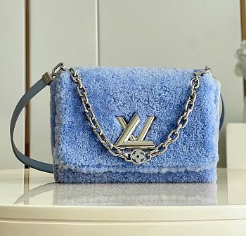Bagsaaa Louis Vuitton Twist MM Fleece Jean Blue - 23 x 17 x 9.5 cm