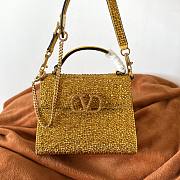 Bagsaaa Valentino Vsling Mini Handbag With Sparkling Embroidery Yellow - W19xH13xD9 cm - 4