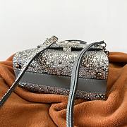 	 Bagsaaa Valentino Vsling Mini Handbag With Sparkling Embroidery Pearl Grey - W19xH13xD9 cm - 3