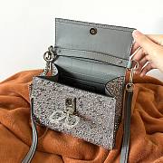 	 Bagsaaa Valentino Vsling Mini Handbag With Sparkling Embroidery Pearl Grey - W19xH13xD9 cm - 2