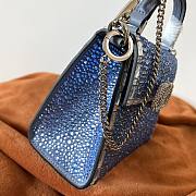 	 Bagsaaa Valentino Vsling Mini Handbag With Sparkling Embroidery Blue - W19xH13xD9 cm - 6