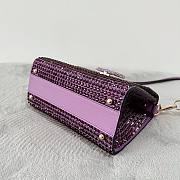 	 Bagsaaa Valentino Vsling Mini Handbag With RHINESTONES AMETHYST - W19xH13xD9 cm - 6