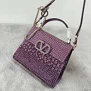 	 Bagsaaa Valentino Vsling Mini Handbag With RHINESTONES AMETHYST - W19xH13xD9 cm - 2