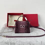 Bagsaaa Valentino Vsling Mini Handbag With RHINESTONES Purple - W19xH13xD9 cm - 2