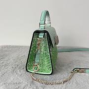 Bagsaaa Valentino Vsling Mini Handbag With RHINESTONES Green - W19xH13xD9 cm - 5
