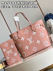 Bagsaaa Louis Vuitton M46329 Neverfull MM Trianon Pink / Cream - 31 x 28 x 14 cm - 4