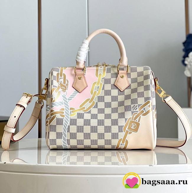 Bagsaaa Louis Vuitton Speedy  Bandoulière 25 Damier Azur coated canvas - 25 x 19 x 15 cm - 1