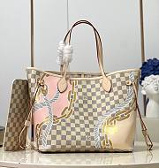 Bagsaaa Louis Vuitton Neverfull MM Damier Azur coated canvas N40471 - 31 x 28 x 14 cm - 1