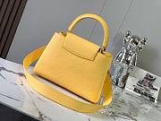 Bagsaaa Louis Vuitton Capucines MM Bag Yellow Taurillon leather With Chain Strap - 31.5 x 20 x 11 cm - 5