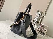 	 Bagsaaa Louis Vuitton Capucines MM Bag Black Taurillon leather With Chain Strap - 31.5 x 20 x 11 cm - 6