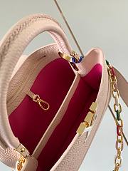 	 Bagsaaa Louis Vuitton Capucines MM Bag Light Pink Taurillon leather With Chain Strap - 31.5 x 20 x 11 cm - 3