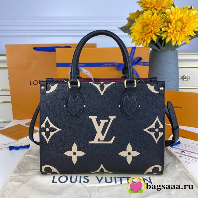 Bagsaaa Louis Vuitton Onthego PM Bicolor Black - 25x19x11.5cm - 1