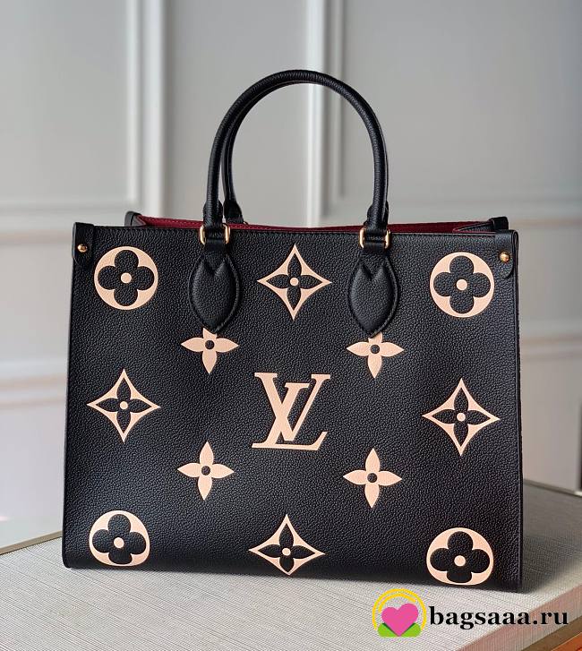 	 Bagsaaa Louis Vuitton Onthego GM Bicolor Black - 41 x 34 x 19 cm - 1