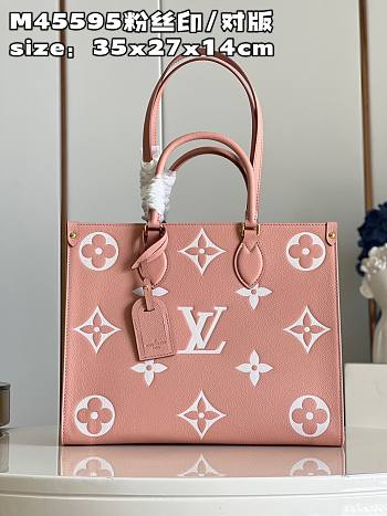 Louis Vuitton Onthego Bag With Pink Medium M45595 - 35X27X14CM