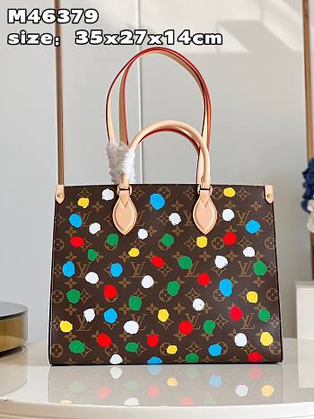 Bagsaaa Louis Vuitton Onthego MM YK Painted Dots texture with 3D effect - 35 x 27 x 14 cm