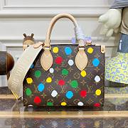 	 Bagsaaa Louis Vuitton Onthego PM YK Painted Dots texture with 3D effect - 25x19x11.5cm - 4