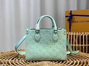 Bagsaaa Louis Vuitton Onthego PM Green Sprayed grained cowhide - 20.5 x 13.5 x 12 cm - 1