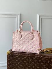 	 Bagsaaa Louis Vuitton Onthego PM Pink Sprayed grained cowhide - 20.5 x 13.5 x 12 cm - 1