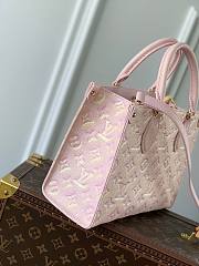 	 Bagsaaa Louis Vuitton Onthego PM Pink Sprayed grained cowhide - 20.5 x 13.5 x 12 cm - 5