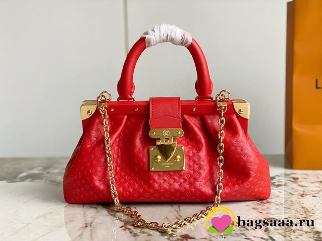Bagsaaa Louis Vuitton Red Calfskin Clutch Bag - 28 x 14 x 10 cm - 1