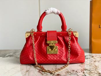 Bagsaaa Louis Vuitton Red Calfskin Clutch Bag - 28 x 14 x 10 cm