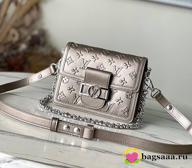 Bagsaaa Louis Vuitton Dauphine Mini Bag In Silver - 20 x 15 x 9 cm - 1