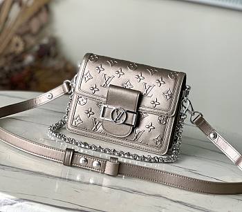 Bagsaaa Louis Vuitton Dauphine Mini Bag In Silver - 20 x 15 x 9 cm