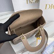 Bagsaaa Dior Lady Small Taupe Lambskin Leather - 20cm - 3