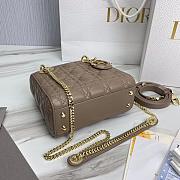 Bagsaaa Dior Lady Mini Taupe Lambskin Leather - 17cm - 6