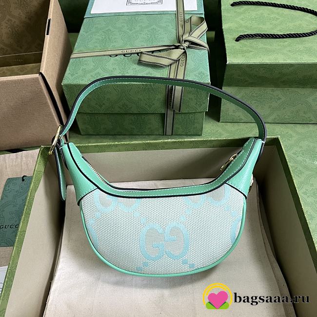 	 Bagsaaa Gucci Ophidia Mini Jumbo GG shoulder bag green - 19x9.5x5cm - 1