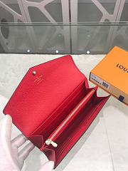 Bagsaaa Louis Vuitton Sarah Wallet Red - 19 x 10.5 x 2.5 cm - 5