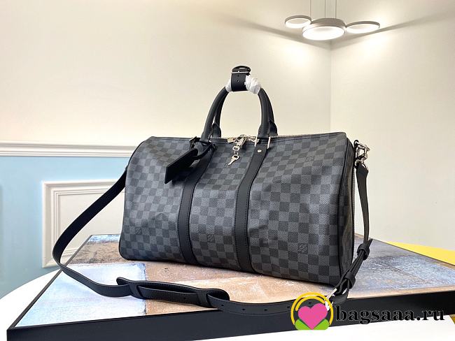 Bagsaaa Louis Vuitton Keepall 45 Damier Graphite - N41418 - 45.0 x 27.0 x 20.0 cm - 1